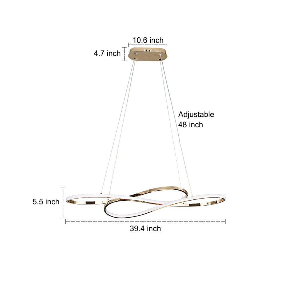 Wavy Double Ceiling Hanging Lamp Li002264