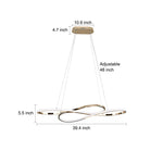 Wavy Double Ceiling Hanging Lamp Li002264