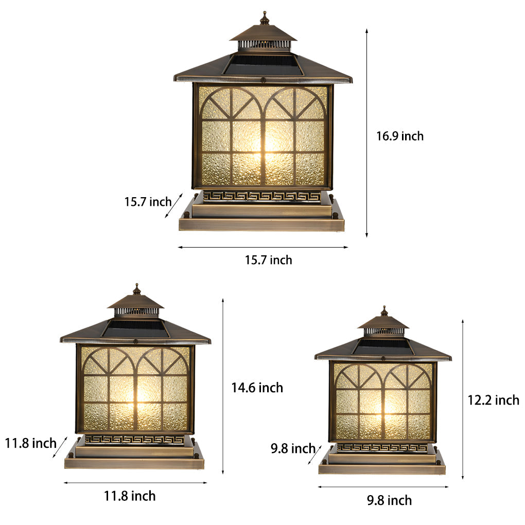 Classical Bronze Solar Post Caps Lights Li002358