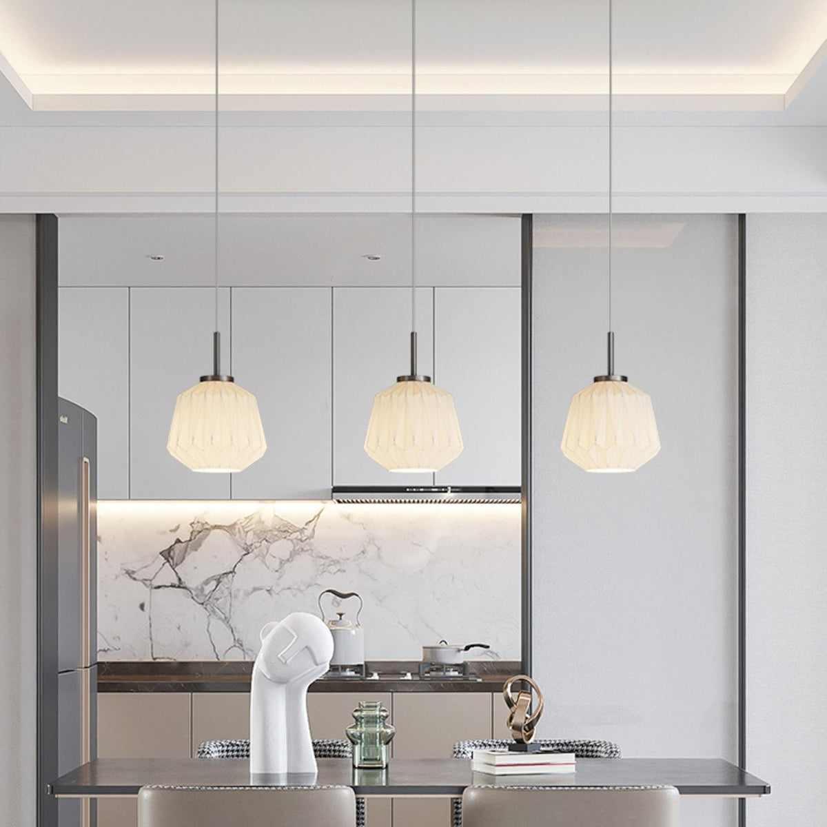 Lantern Faceted Pendant Light