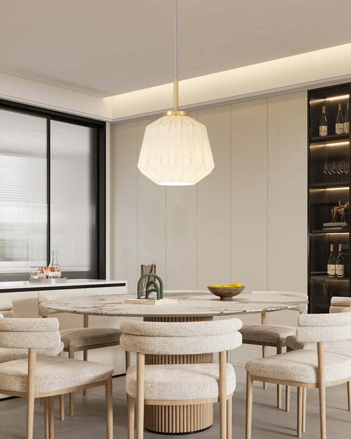 Lantern Faceted Pendant Light