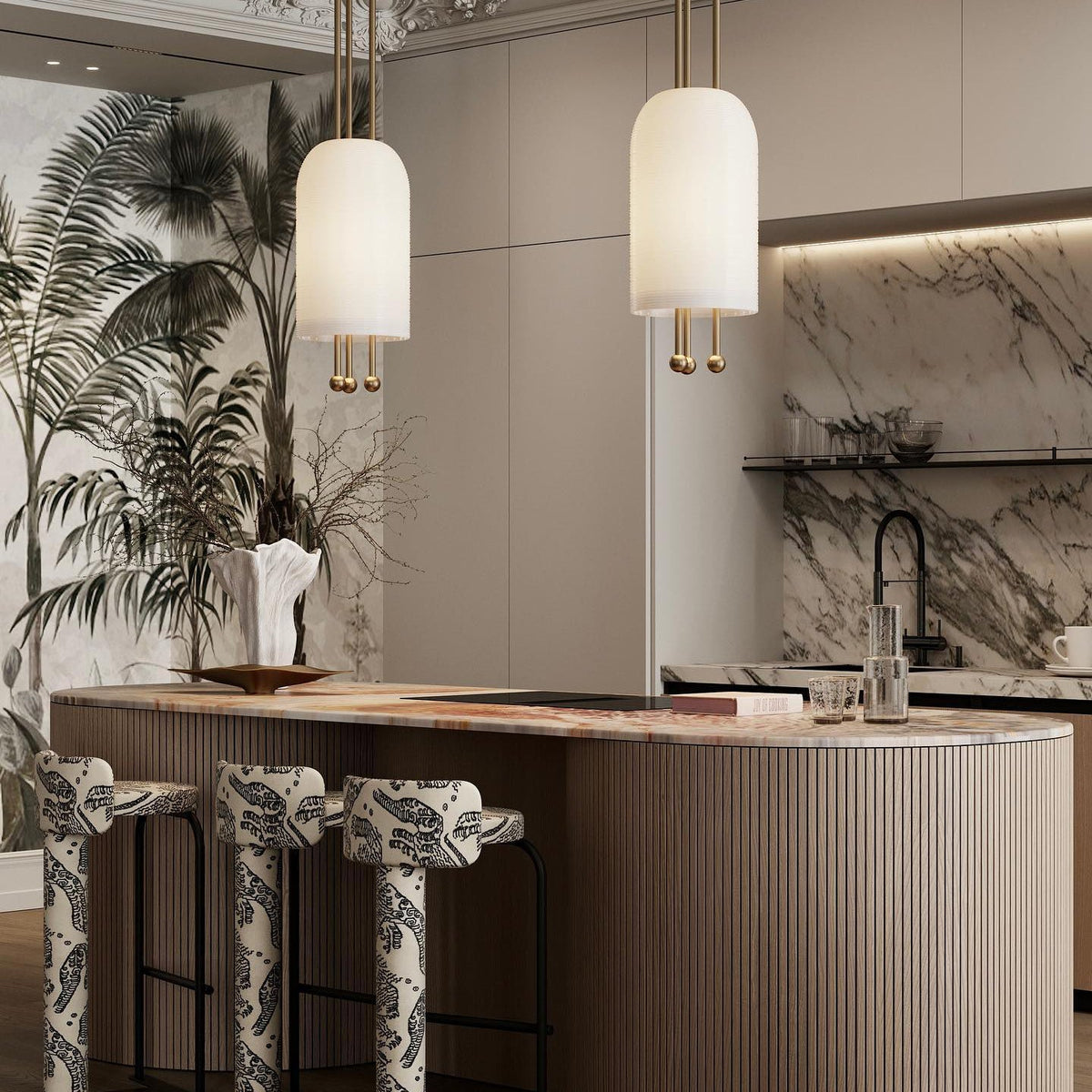 Lantern Glass Pendant Lamp New