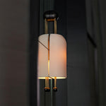 Zelaeora Modern Minimalist Metal Glass Lantern Sconce Wall Lamp