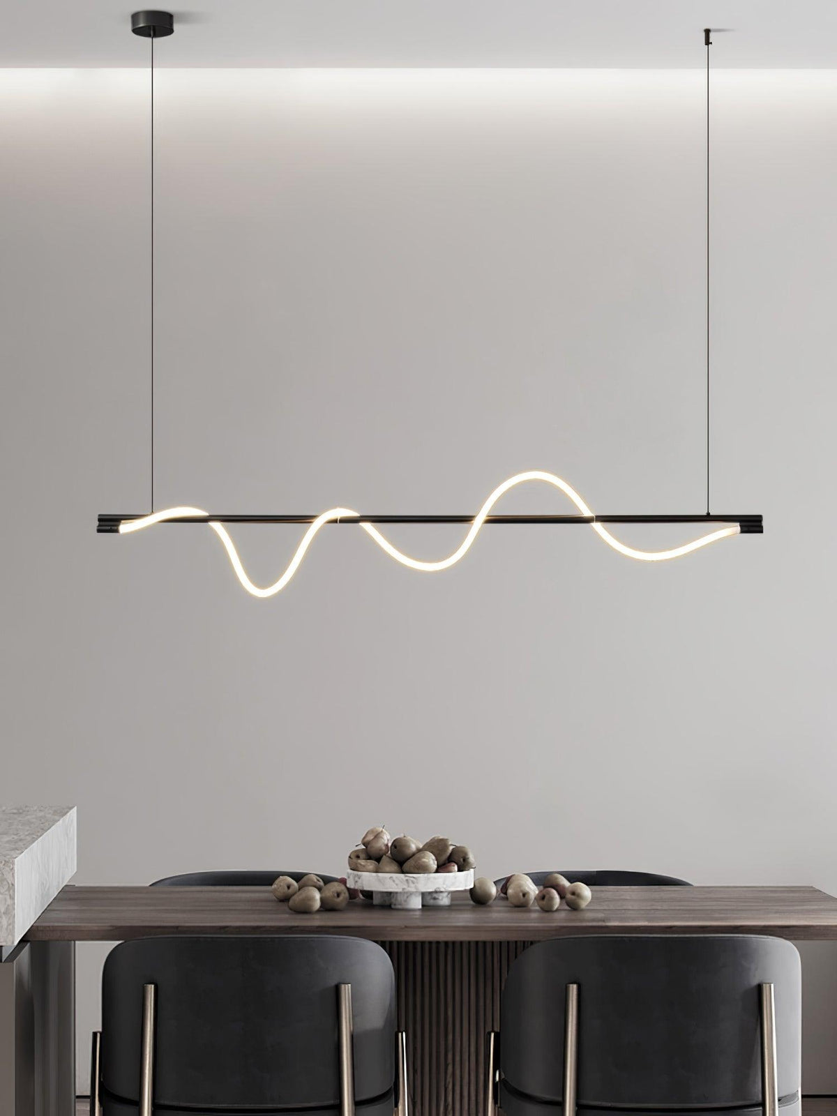 Linear Curve Island Chandelier