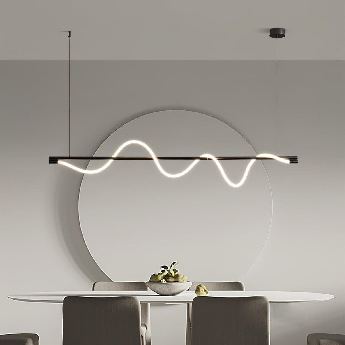 Linear Curve Island Chandelier