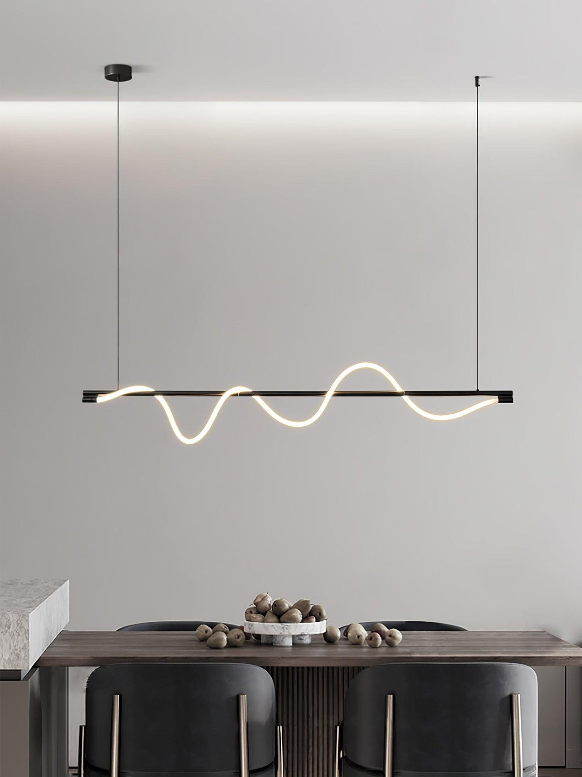 Linear Curve Island Chandelier