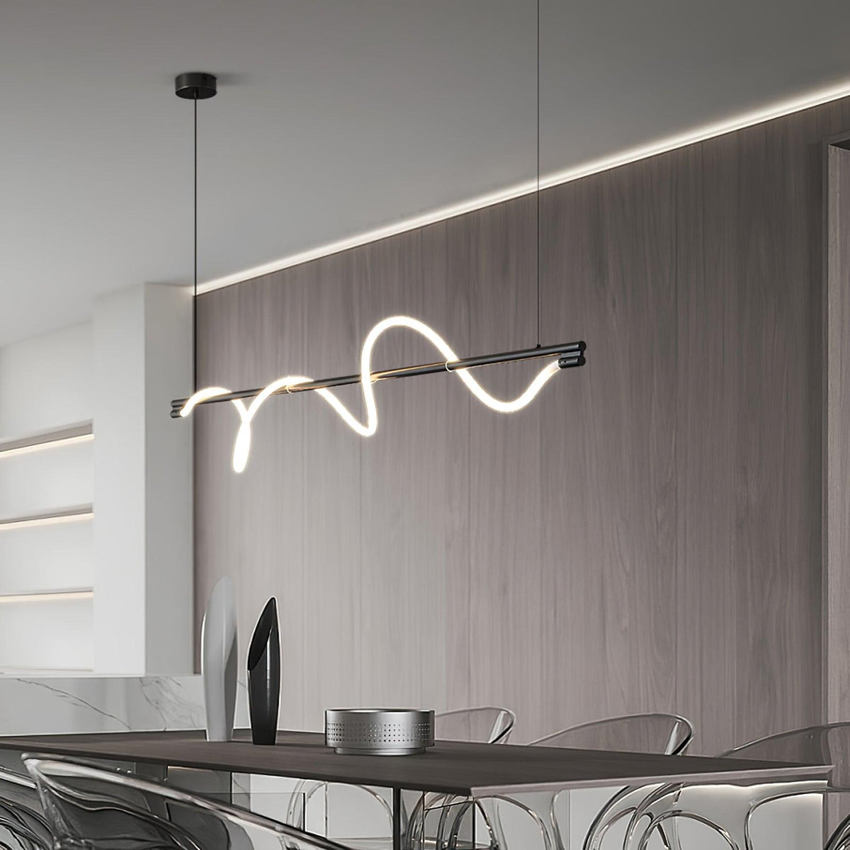 Linear Curve Island Chandelier