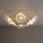 Lotus Leaf Glass Ceiling Lamp