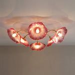 Lotus Leaf Glass Ceiling Lamp