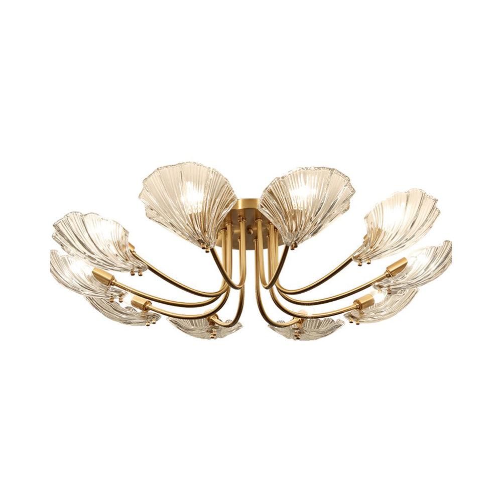 luxury-shell-brass-ceiling-lamp