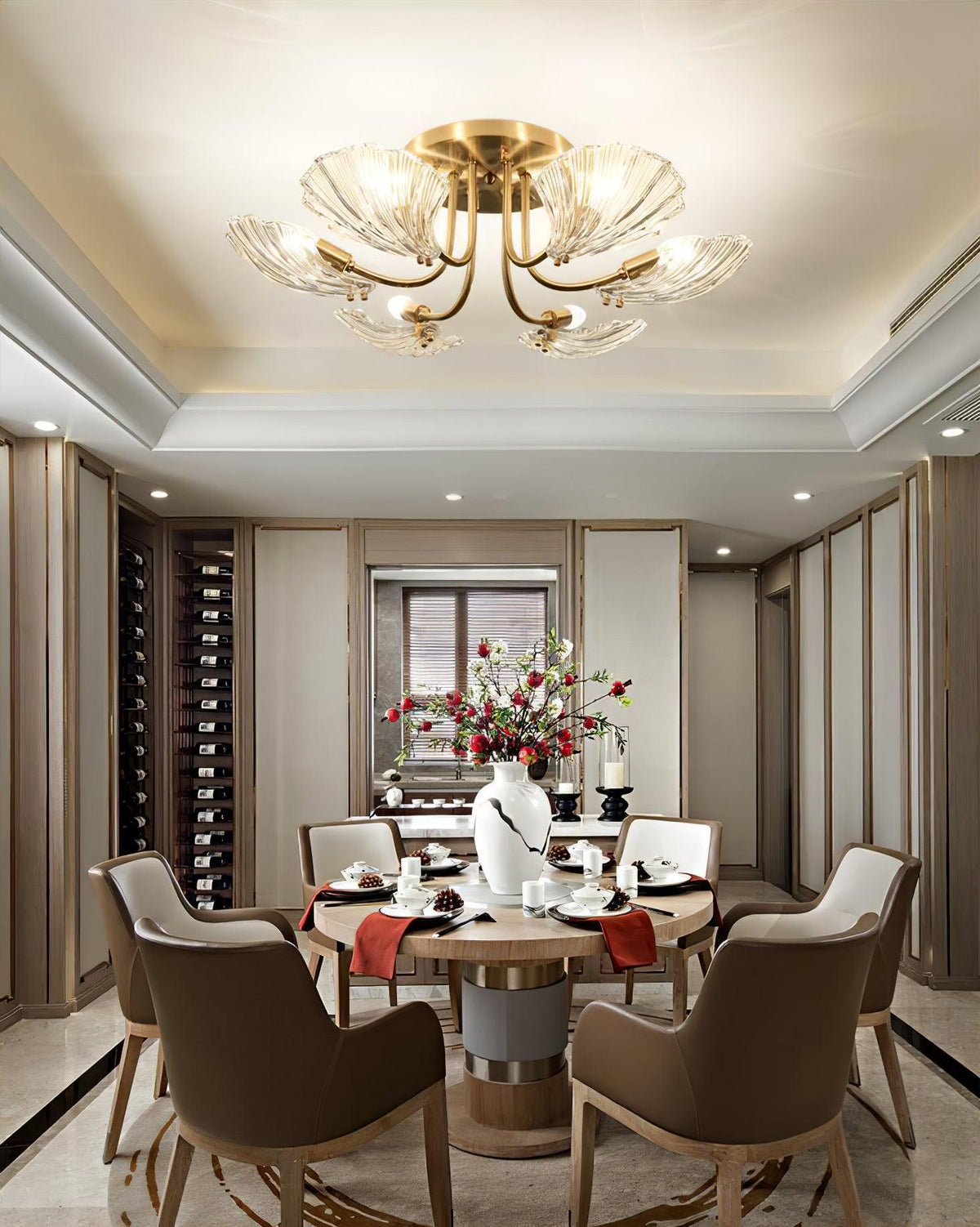 luxury-shell-brass-ceiling-lamp