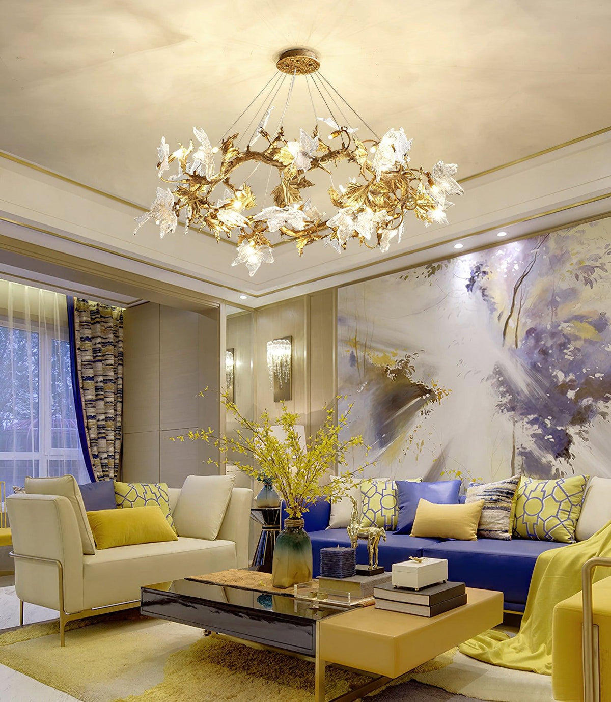 maple-leaf-brass-chandelier