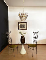 Mazzega Murano Transparent Amber Glasses Chandelier