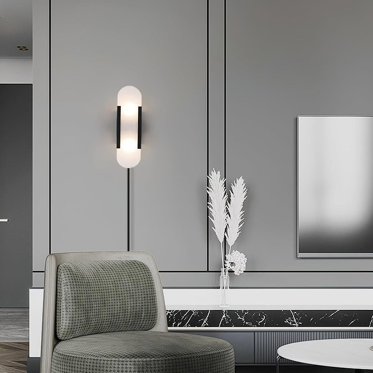 Melange Elongated Plug In Sconce