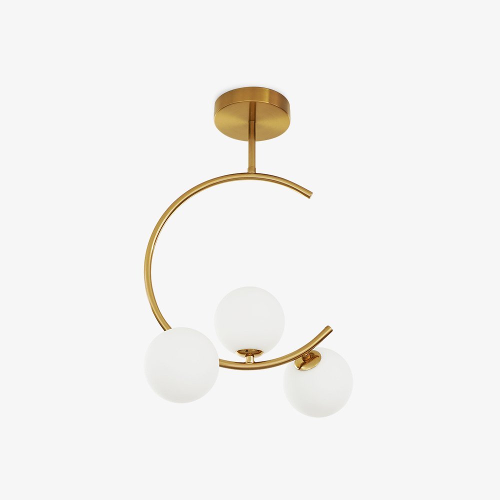 Meniscus Glass Ball Ceiling Lamp