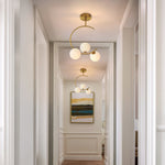 Meniscus Glass Ball Ceiling Lamp