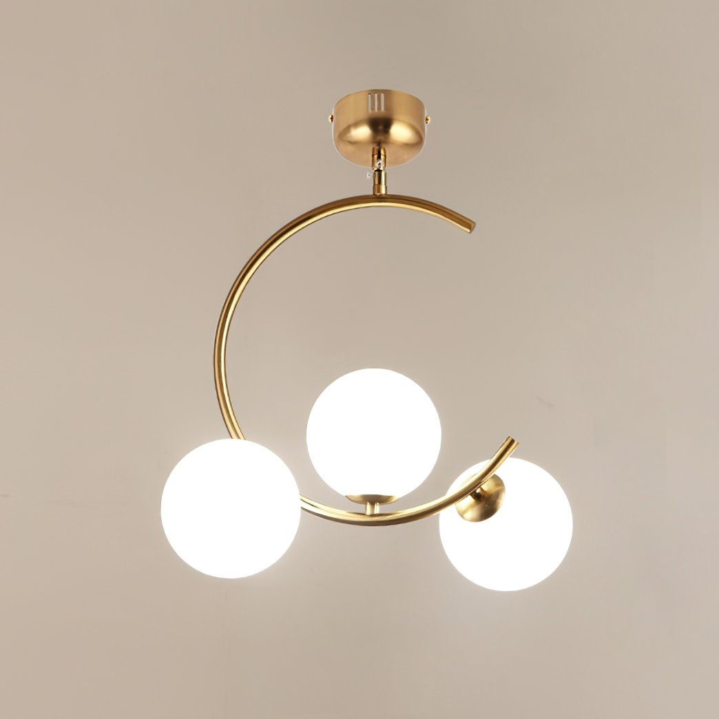 Meniscus Glass Ball Ceiling Lamp