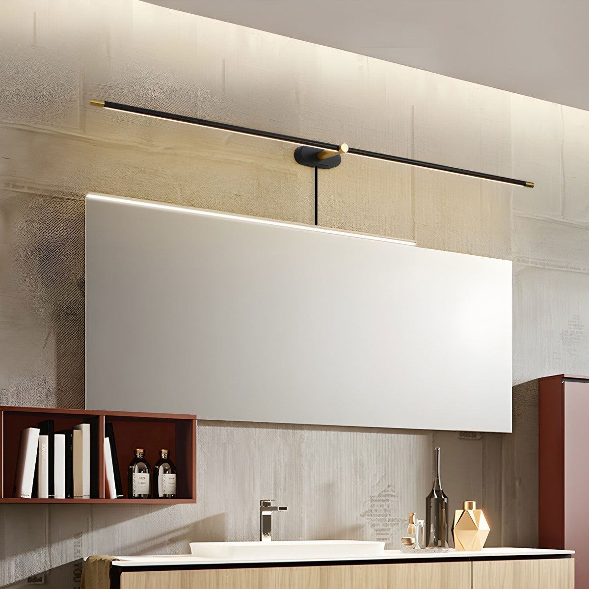 Minimalist Linear Plug In Wall Lamp