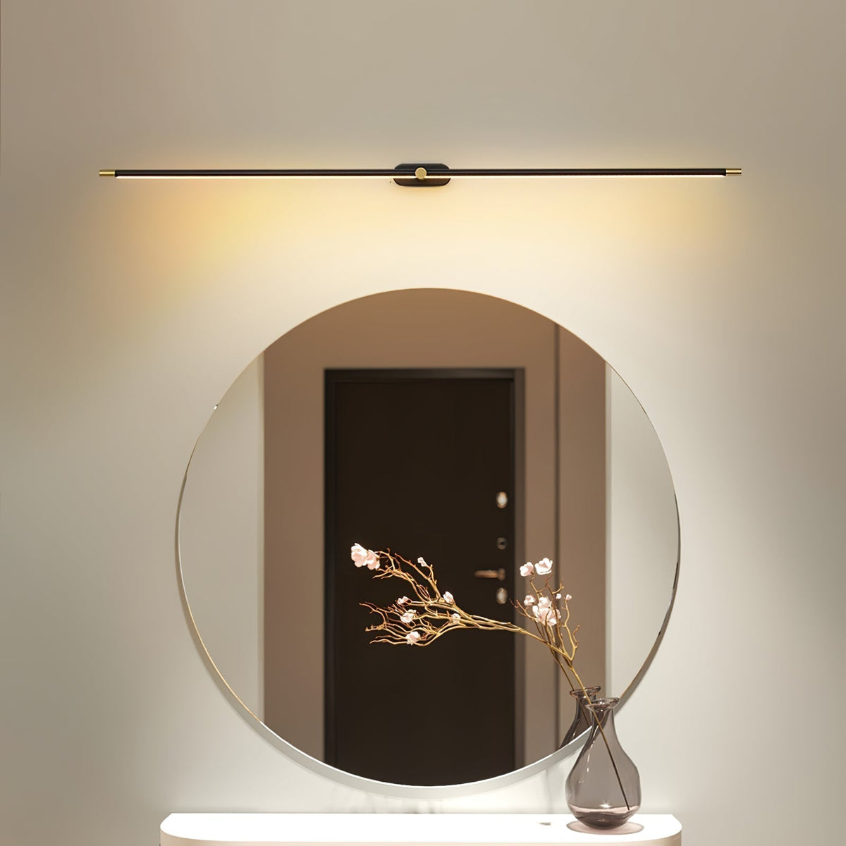 Minimalist Linear Plug In Wall Lamp