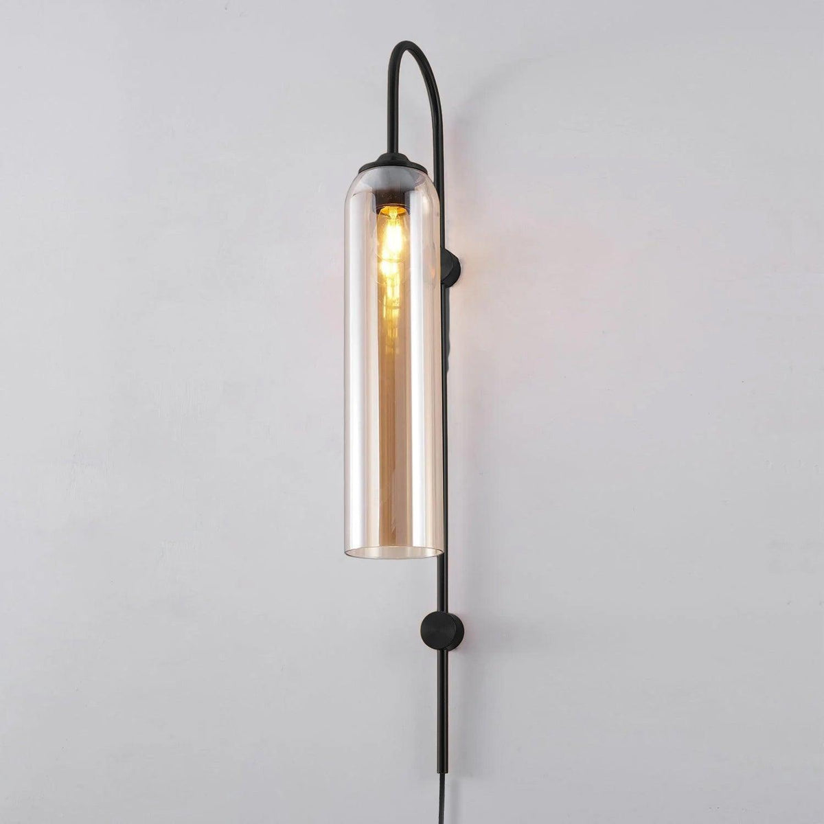 Modern Glass Plug In Wall Lamp