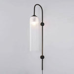 Modern Glass Plug In Wall Lamp