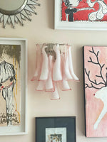 Vintage Murano Pink Wall Lights