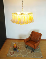 Murano Caramel Glass Petal Chandelier