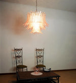 Murano Pink Ferns Glass Chandelier