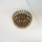 Murano Poliedri Smoked Ceiling Light