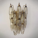 Murano Poliedri Smoked Glass Wall Sconces