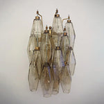 Murano Poliedri Smoked Glass Wall Sconces
