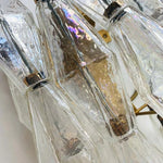 Murano Poliedri Transparent Glass Wall Sconces