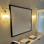 Murano Poliedri Transparent Glass Wall Sconces