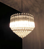 Murano Quadriedri Prisms Transparent Chandelier