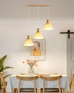 Nordic Minimalist Pleated Wood Pendant Light