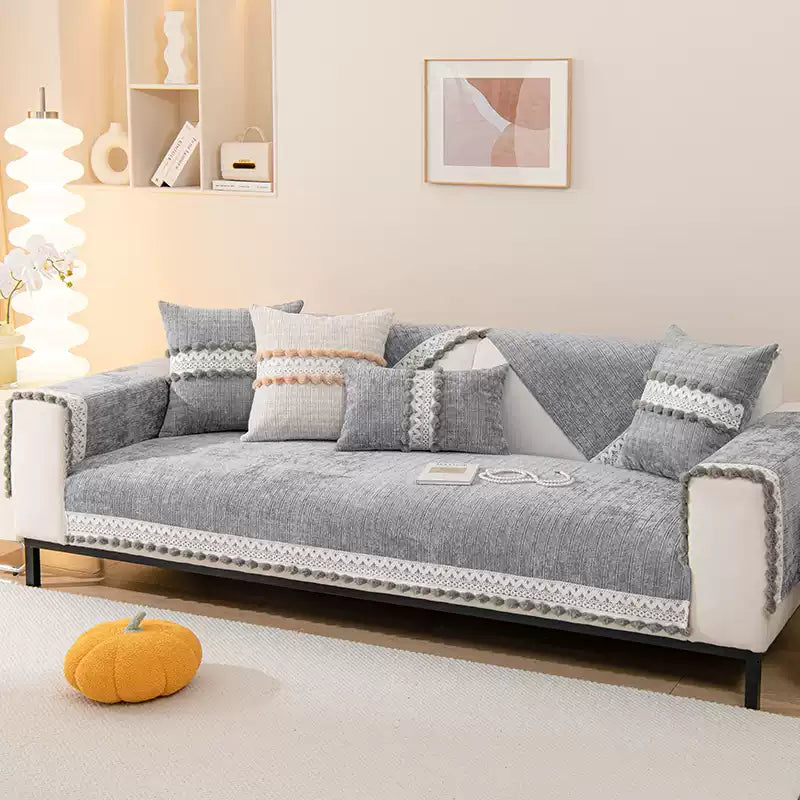 TheCarGoods Cozy Chenille Boho Sofa Cover