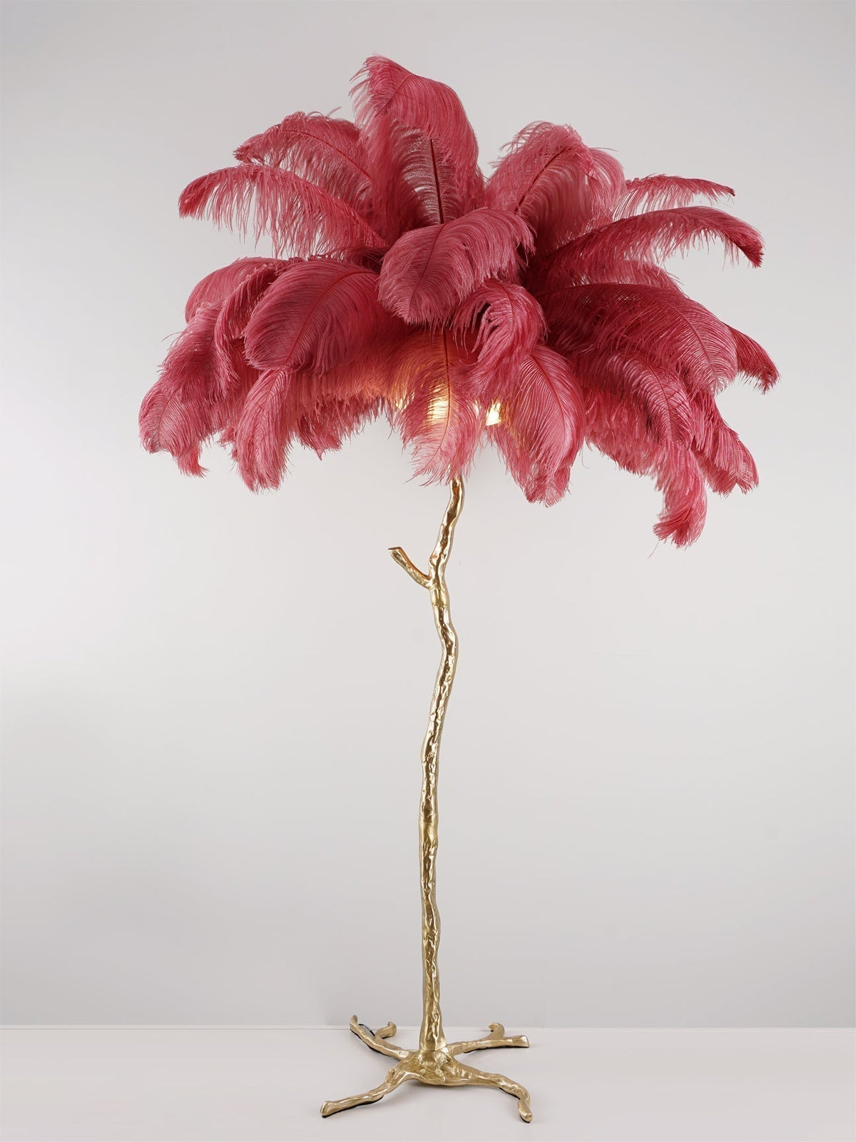 Ostrich Feather Floor Lamp