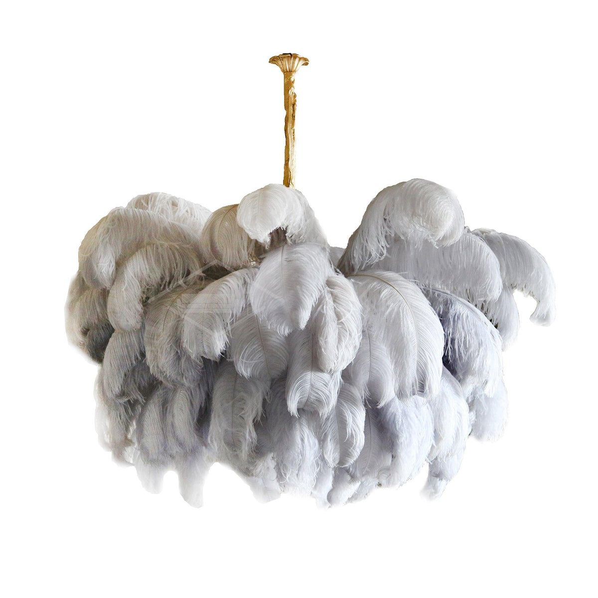 Ostrich Feather Pendant Lamp
