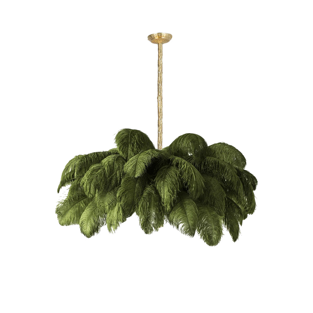Ostrich Feather Pendant Lamp