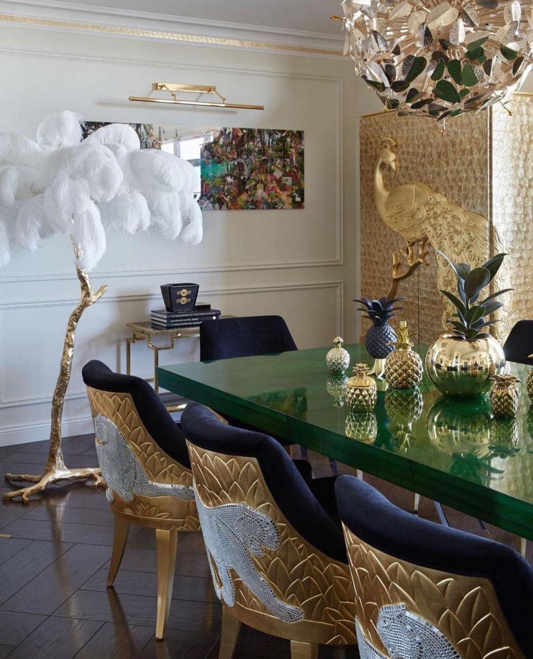 Ostrich Feather Floor Lamp
