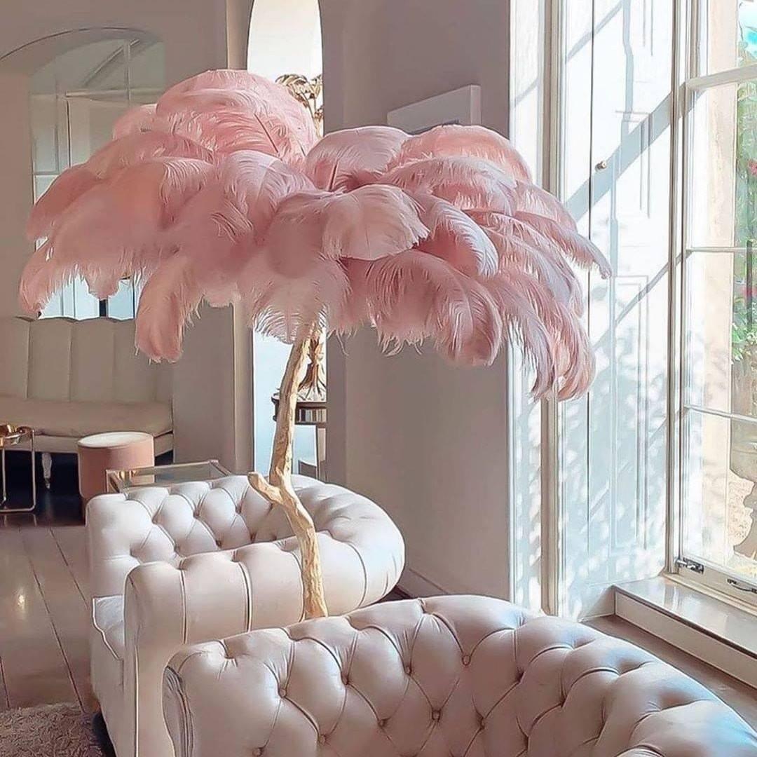 ostrich-feather-floor-light