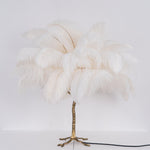 Ostrich Feather Table Lamp