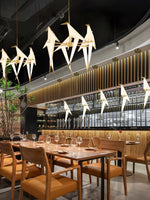 Paper Crane Bird Led Chandelier