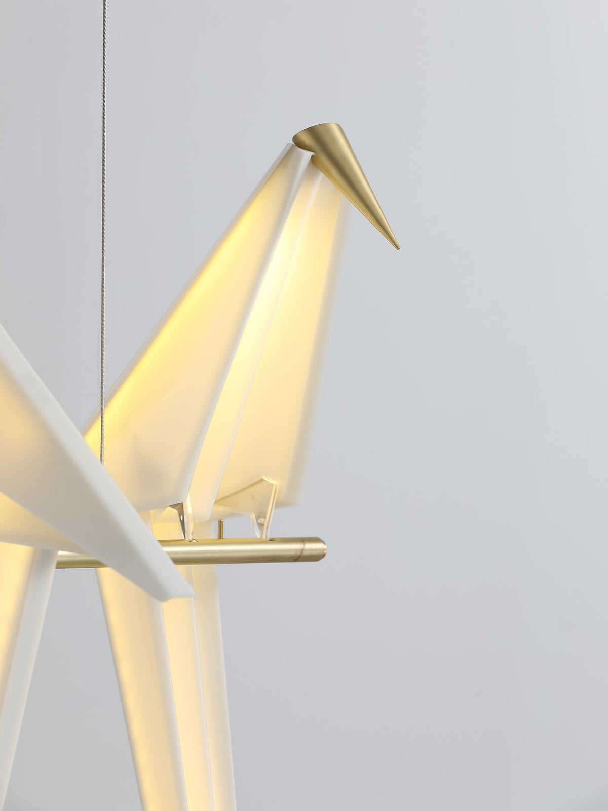 Paper Crane Bird Led Chandelier