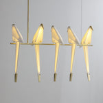 Paper Crane Bird Led Chandelier