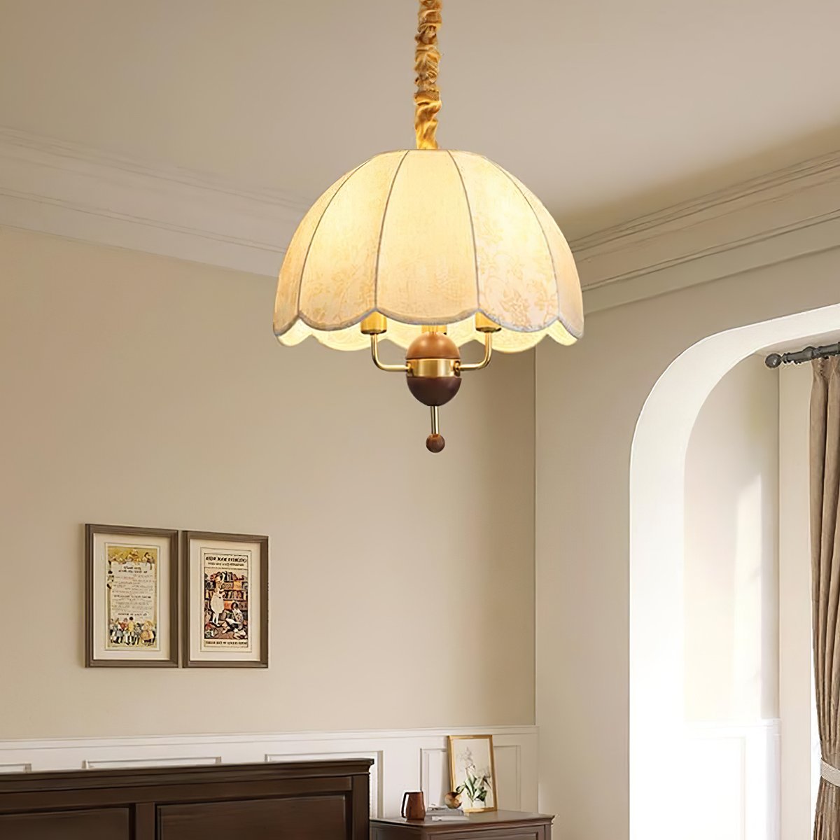 Pastoral Scallop Pendant Lamp