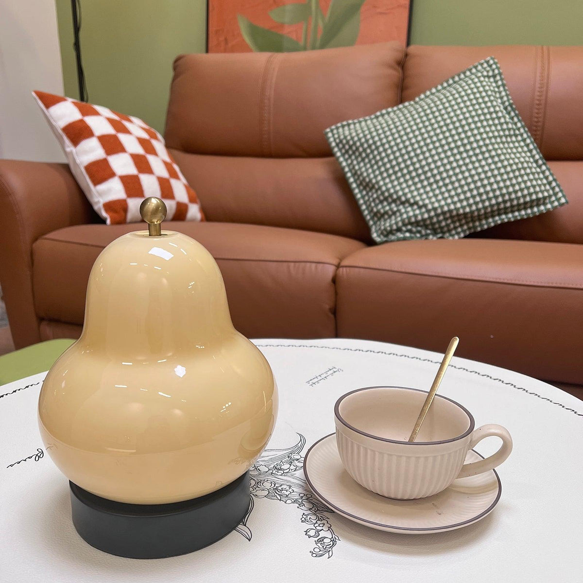Pear Built In Battery Table Lamp