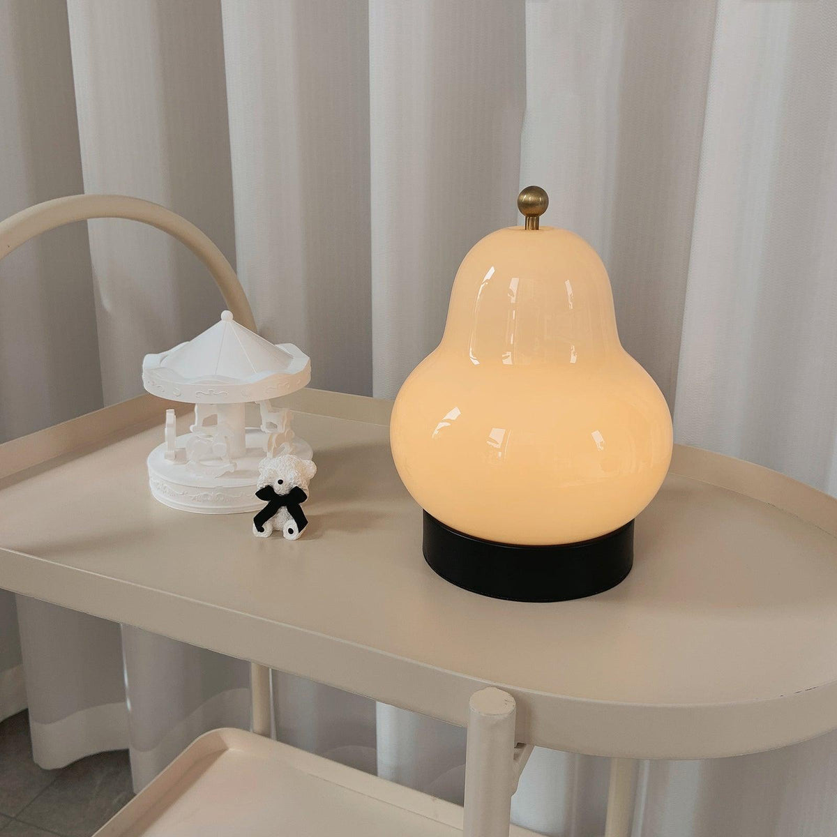 Pear Built In Battery Table Lamp