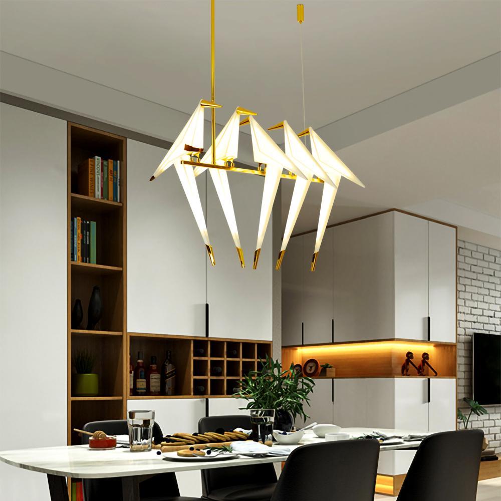 Paper Crane Bird Led Chandelier