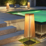 Plastic Rattaplastic Rattan Outdoor Post Light With Solar Panel